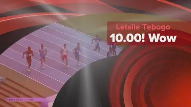 'Video thumbnail for 10.00 by Letsile Tebogo in the heats wow!'