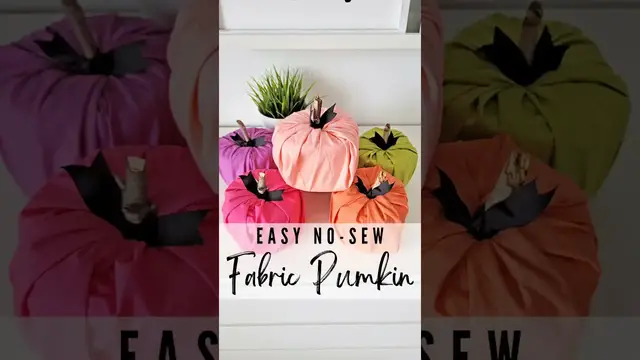 Video thumbnail for Easy No-Sew Fabric Pumkin Decor for Fall or Halloween #diyhalloweendecor #falldecor falldecor