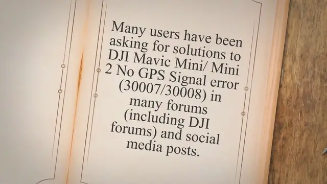 Video thumbnail for (FIXED) DJI Mavic Mini/Mini 2 No GPS Signal Error - 30007/30008 (Why, How to Fix)