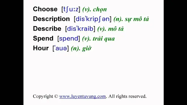 Video thumbnail for Learn English Vocabulary - Grade 6 - Unit 07 - Lesson 01