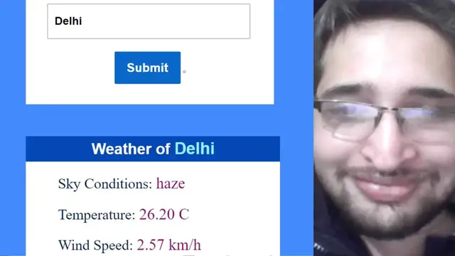 Video thumbnail for Javascript Project to Get Current Temperature & Wind Speed of City Using OpenWeatherAPI in Browser