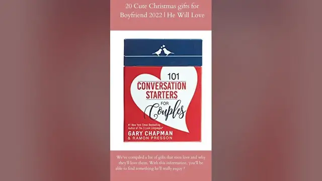 Video thumbnail for 20 Cute Christmas gifts for Boyfriend 2022 | He Will Love | Conversation Starters for Couples ...