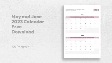'Video thumbnail for May and June 2023 Calendar Free Download'
