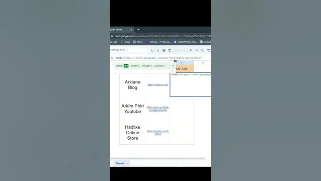 'Video thumbnail for How to Make QR Codes in Google Sheets'