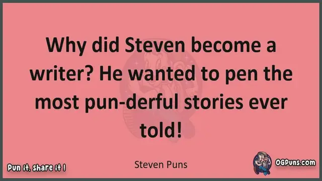 Video thumbnail for Steven - Jokes, Puns, Wordplays, and Laughter