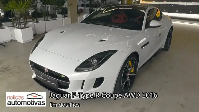Video thumbnail for Jaguar F-Type R Coupe AWD 2016 - Detalhes - NoticiasAutomotivas.com.br
