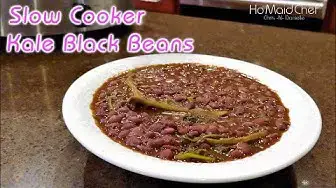 'Video thumbnail for Slow Cooker Kale Black Beans | Dining In With Danielle'