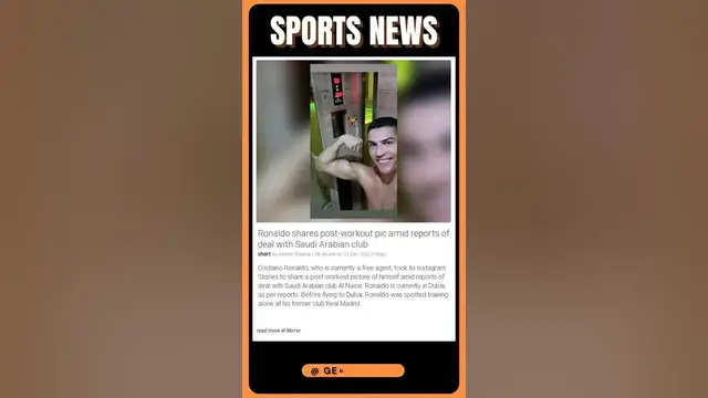 Video thumbnail for Ronaldo Shocks Football Fans with Potential Move to Saudi Arabia! | #shorts #sports