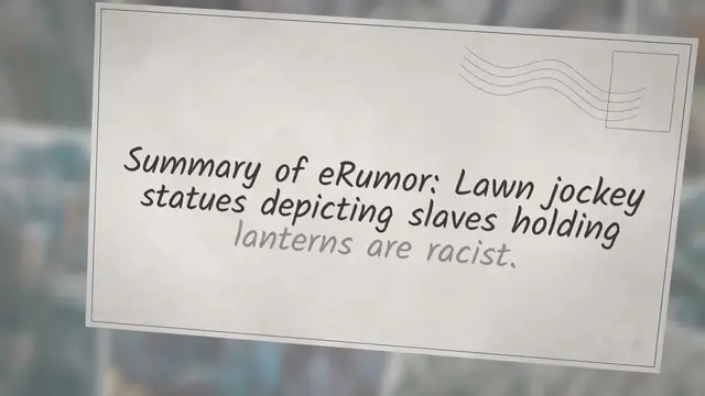 Video thumbnail for Lawn Jockey Statues are Racist-Disputed!