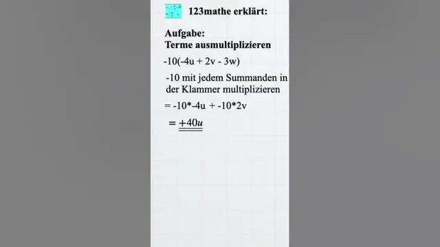 Video thumbnail for Terme ausmultiplizieren #shorts