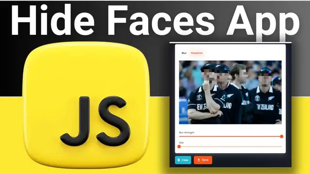 Video thumbnail for Build a AI Tool to Blur,Hide & Pixelate Faces in Photo Web App in Browser Using HTML5 & Javascript
