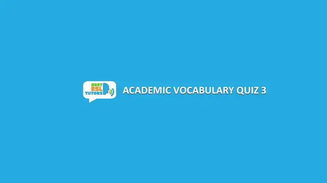 Video thumbnail for Free English Lessons: Academic Vocabulary Quiz 3
