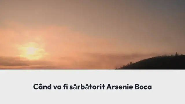 Video thumbnail for Părintele Arsenie Boca va fi canonizat cu titulatura ”Sfântul Cuvios Mărturisitor Arsenie de la Prislop”. Când va fi sărbătorit Arsenie Boca