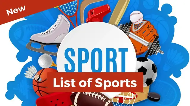 Video thumbnail for List of Sports & Names of Sports in English
