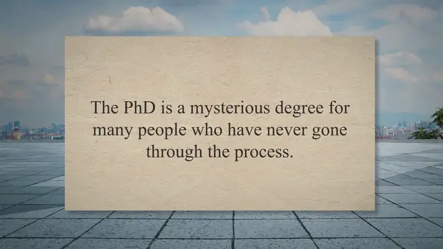 Video thumbnail for Criteria and Etiquette for Addressing Someone With a PhD Title