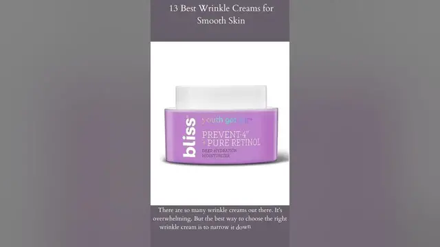 Video thumbnail for 13 Best Wrinkle Creams for Smooth Skin | Bliss Pure Retinol Moisturizer | Acne Anti Aging Skin Care