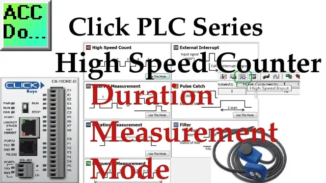 Video thumbnail for Click PLC High Speed Counter Input Duration Measurement Mode