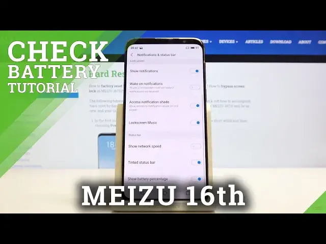 'Video thumbnail for How to Enable Battery Percentage in MEIZU 16TH – Battery Level'
