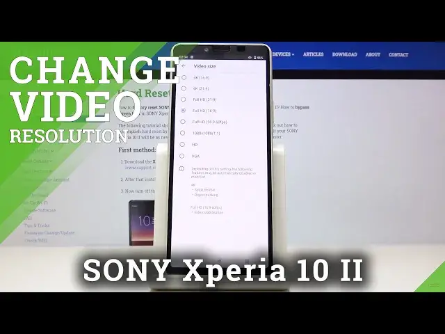 Video thumbnail for How to Choose Video Resolution on Sony Xperia 10 II –  Change Video Quality