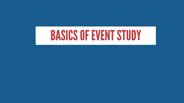 Video thumbnail for How to Conduct Event Study | Basics or event study Part 1