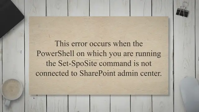 'Video thumbnail for Fix The term Set-SPOSite is not recognized Error'