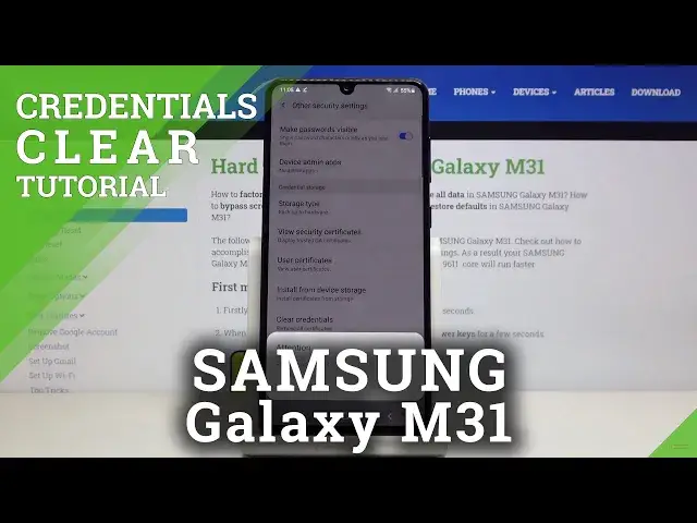 'Video thumbnail for How to Clear Credentials in SAMSUNG Galaxy M31 - Remove All Certificates'