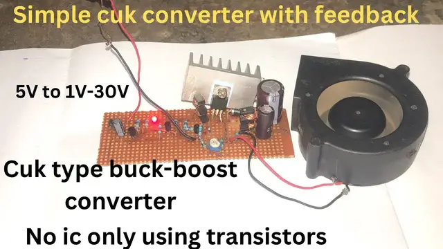 'Video thumbnail for simple Cuk converter circuit 5v to 1v-30v buck-boost converter
| power electronics | simulink |'