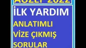 Video thumbnail for Auzef İlk Yardım Vize Soruları