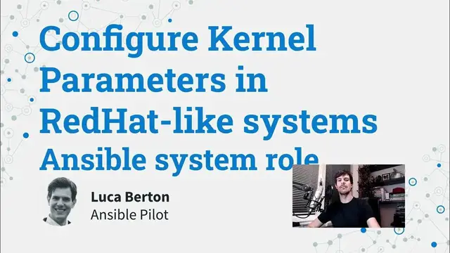 Video thumbnail for Configure Kernel Parameters in RedHat-like Linux systems - Ansible system role