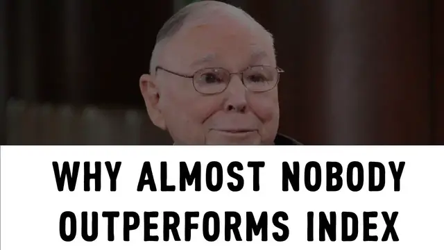 'Video thumbnail for Charlie Munger 'Why almost nobody outperforms index''