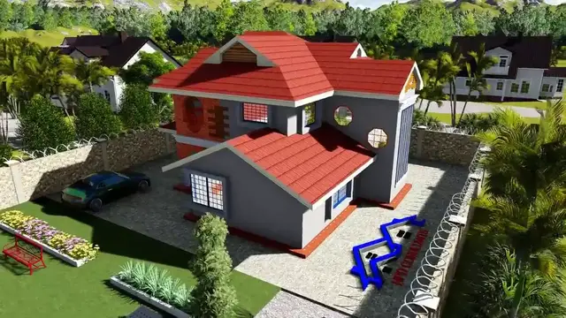 Video thumbnail for Simple Modern 4 Bedroom Maisonette Design 50ft by 100ft plot (11 Meters x 13 Meters)