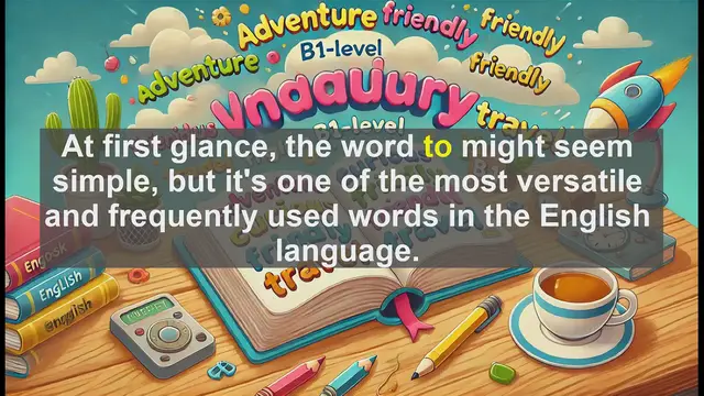 Video thumbnail for 2500 Must Know CEFR B1 Vocabulary - Mastering the Word 'To': Essential Tips for B1 English