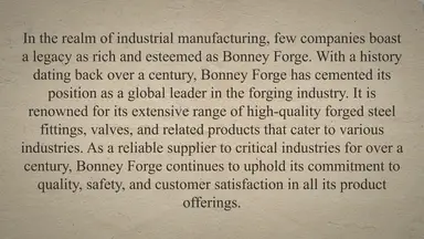 'Video thumbnail for Bonney Forge Valves and Pipe Fittings: Bonney Forge Catalogue (PDF)'
