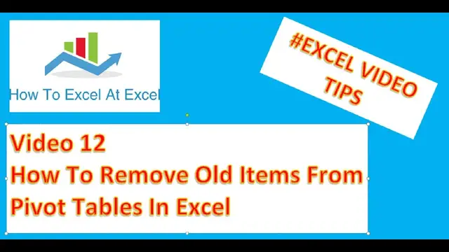 Video thumbnail for Excel Tips Remove Old Items From Pivot Table In Excel