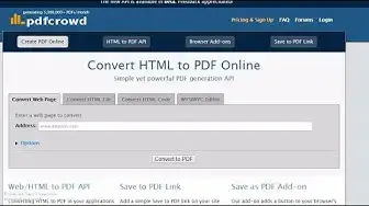 Video thumbnail for How to Convert HTML to PDF online