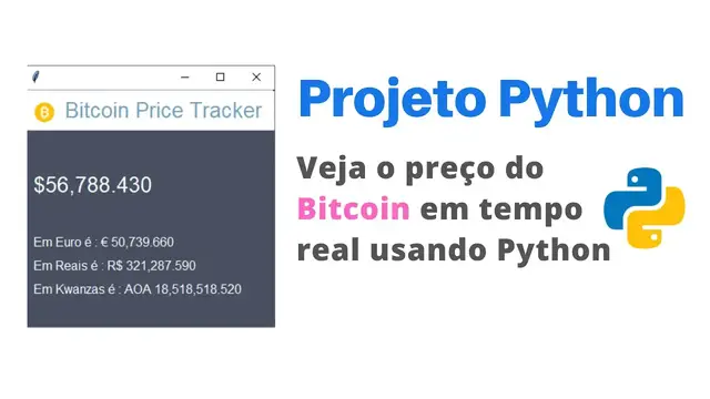 Video thumbnail for Aplicativo Python para monitorar o preço do Bitcoin em tempo real
