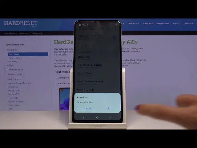'Video thumbnail for How to Clear Credentials on SAMSUNG Galaxy A21s - Delete Certificates and Licenses'