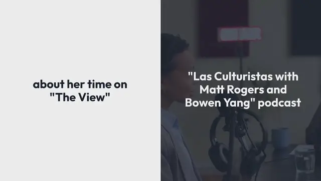 Video thumbnail for Michelle Collins is frustrated she wasn't invited back to "The View" after one season, feeling she played by the rules.