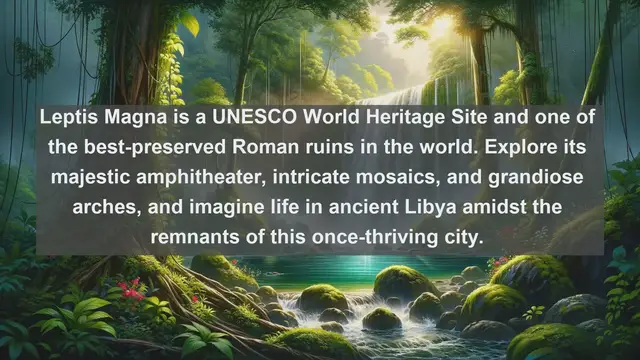 Video thumbnail for Discovering Libya: Top 10 Must-See Attractions in North Africa's Hidden Gem