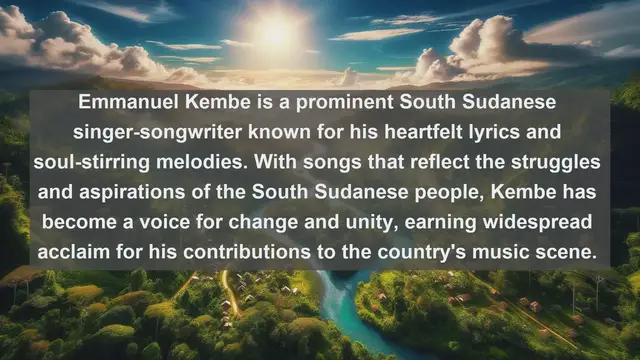 Video thumbnail for Discovering Musical Gems: Top 10 Famous Singers in South Sudan