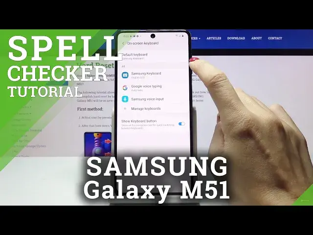 'Video thumbnail for How to Enable Spell Check in SAMSUNG Galaxy M51 – Text Correction Settings'