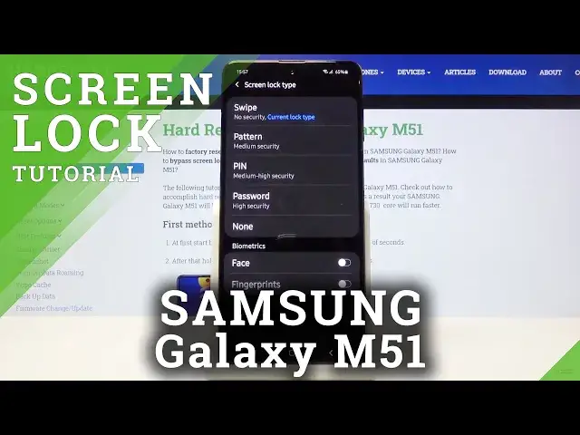 'Video thumbnail for How to Set Up Screen Lock in SAMSUNG Galaxy M51 – Fin Lock Screen Options'