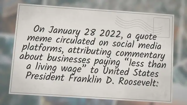 Video thumbnail for FDR: ‘No Business Which Depends for Existence on Paying Less Than Living Wages to Its Workers Has Any Right to Continue in This Country’