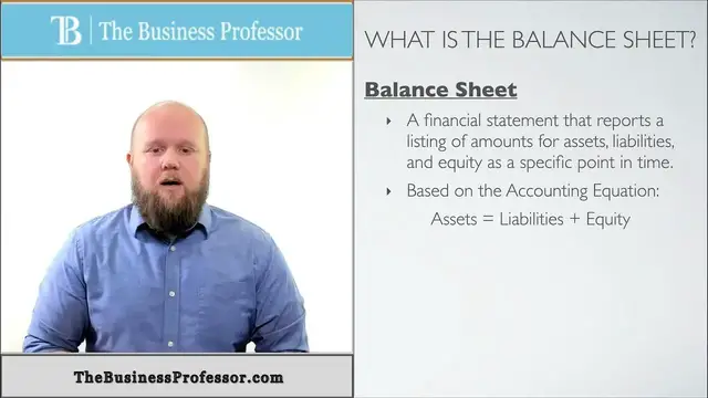 Video thumbnail for What is the Balance Sheet? - Financial Accounting