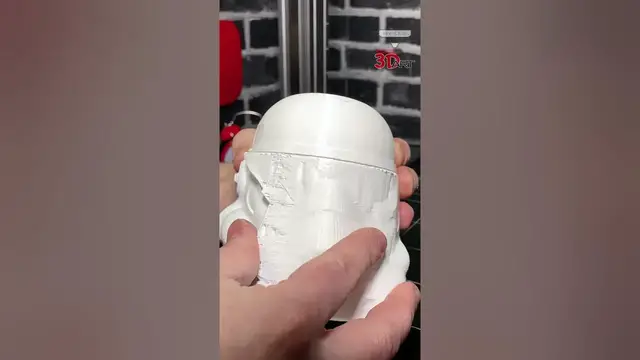 'Video thumbnail for 3D Print Time Lapse - Stormtrooper Helmet #Shorts'