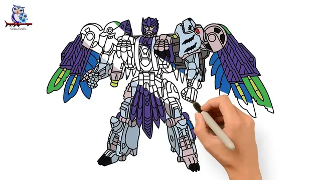 Video thumbnail for How to Draw Tigerhawk | Teletraan I The Transformers - Beast Wars