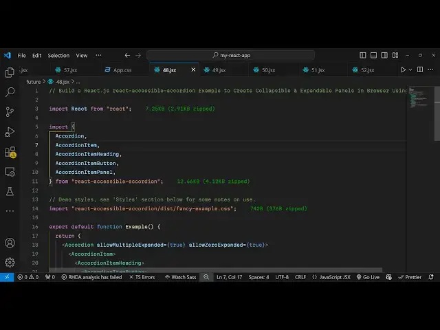 Video thumbnail for Build a React.js react-accessible-accordion Example to Create Collapsible & Expandable Panels