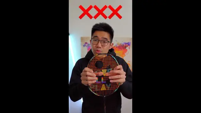 'Video thumbnail for DO NOT do this to your badminton racket #shorts'
