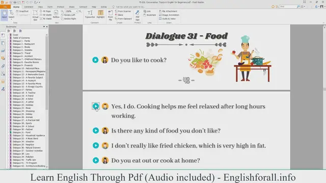 Video thumbnail for English Conversation About Food