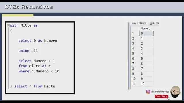 Video thumbnail for CTEs Recursivos En SQL Server